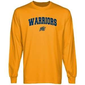  Merrimack College Warriors Gold Logo Arch Long Sleeve T 