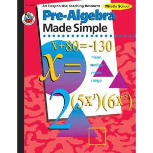  Pre Algebra Made Simple Gr 7 9