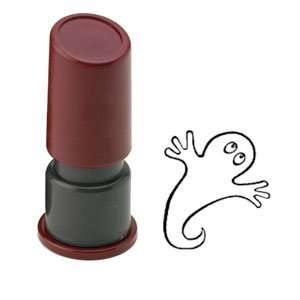  Halloween Pre Inked Rubber Stamp   GHOST