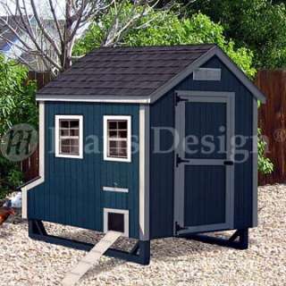 x6 Lean To Chicken / Hen House / Coop Plans, 90506L