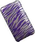 NEW PURPLE ZEBRA SKIN FACE HARD CASE COVER FOR APPLE iPOD TOUCH 2 3 