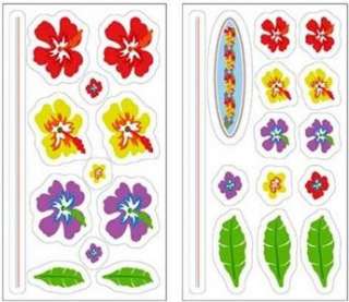 HAWAIIAN THEME Hibiscus Flowers WALL DECALS APPLIQUES  