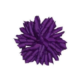  3.5 Purple Korker Hair Bow Clip, Girls Beauty
