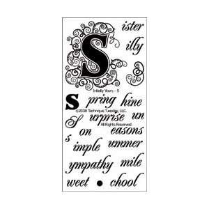  Technique Tuesday Clear Stamps 2X4 Initially Yours S; 3 