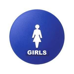  CRL Blue Girls Decal for Restroom Doors by CR Laurence 