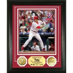  Chase Utley 24Kt Gold Coin Photo Mint