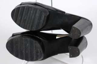 Michael Kors Black Patent Leather Slingback Platform Heel Pump  