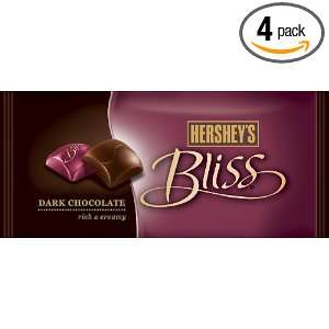 Hersheys Bliss, Dark Chocolate, 9.6 Ounce Laydown Bags (Pack of 4 
