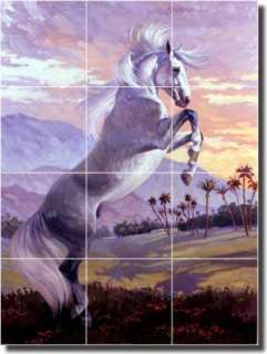 Senkarik Arabian Horse Equine Art Ceramic Tile Mural  