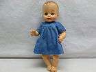 Vintage Retro Horseman Baby Doll Toy Molded Hair Open Shut Eyes Sits 