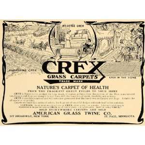   Twine Crex Grass Carpets Weaving   Original Print Ad