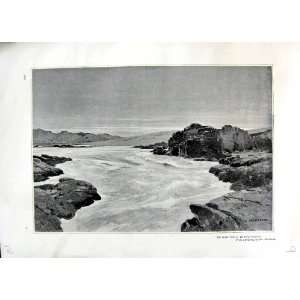   1896 GREAT FALLS FIRST CATARACT RIVER MONTBARD PRINT