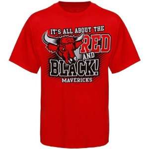  NCAA Nebraska Omaha Mavericks Red All About Red & Black T 