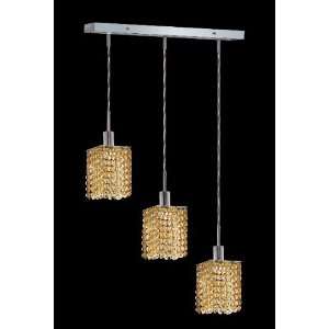 Hollywood Design 3 Light 15 Linear Square Adjustable Pendants with 