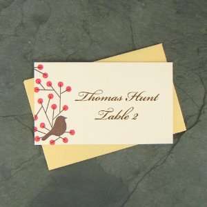 snow & graham wren letterpress gift enclosure cards, placecards 