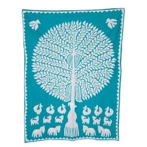 Beautiful Tree of Life Cotton Wall Hanging Tapestry with Graceful 