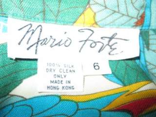   Silk Shirt Outfit Mario Forte 6 8 M Gaucho Loungewear Cruise  