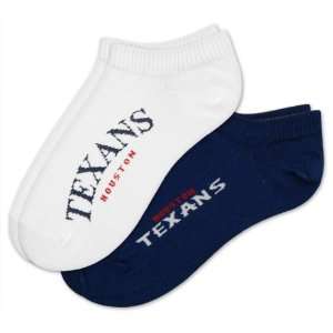  Houston Texans Womens No Show Socks (2 pack): Sports 