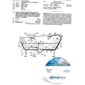 NEW Patent CD for DEVICE FOR IMPARTING A PRE ARRANGED ARRAY TO AND 