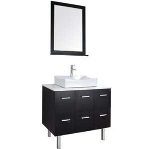  Millia 36 Inch Modern Bathroom Vanity Set   Espresso: Home 