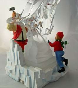 Santa & Helper & Angel Ice Sculpture Crystal like Acrylic NEW MIB 