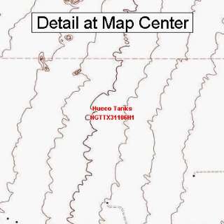  USGS Topographic Quadrangle Map   Hueco Tanks, Texas 