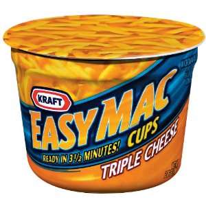 Kraft Easy Mac Microwave Cup, Triple Cheese, 2.05 oz (Pack of 10 