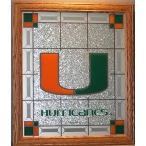 Miami Hurricanes Wall Plaque Wooden Frame NCAA College Athletics Fan 
