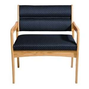  Bariatric Standard Leg Chair   Light Oak/Blue Arch Pattern 