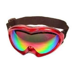  BirdZ Eyewear Icebird Ski Goggles with Red Padded Frame 