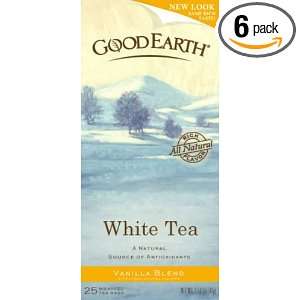Good Earth Tea White Tea, 25 Count Boxes: Grocery & Gourmet Food