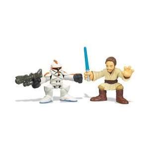  Star Wars Galactic HeroesObi Wan and EPII Clone Trooper 
