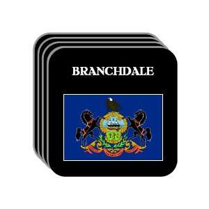 US State Flag   BRANCHDALE, Pennsylvania (PA) Set of 4 Mini Mousepad 