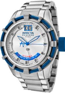Invicta Mens 1581 Rserve Bolt Blue Ion Plated Accents Swiss Made 