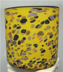 Ioan Nemtoi Bowl Cilinder Bloom Yellow Hand blown glass  