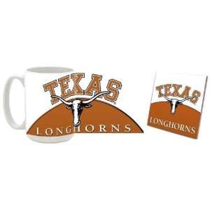 Texas Mug & Coaster Gift Box Combo Texas Longhorns Beverage Drinkware