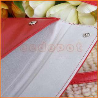 Red Leather Carrying Leather Case Pouch for IPad 2 2nd  