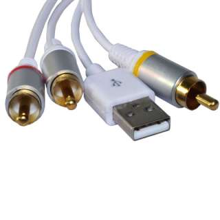 New AV TV RCA USB Video Cable for iPhone 2G 3G ipod USA  
