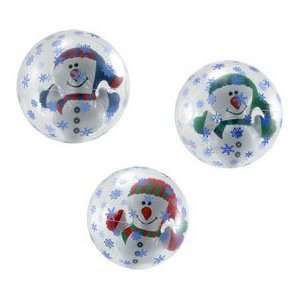  12 pc Inflatable Snowman Beach Balls: Toys & Games