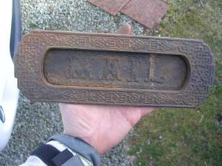 ANTIQUE 1900s 1910s 1920s Cast Iron Mailbox Door/Wall Mail Slot 