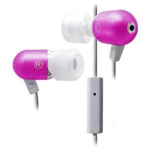 Radius Pink Atomic Bass Earbuds with In Line Microphone 