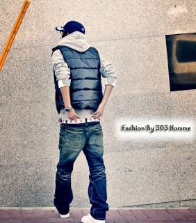 Mens Cool Two sided Wear Sleeveless Cotton Jacket Vest  