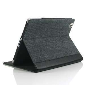  Grey / Canvas + Leather Stand Case / Cover / Skin / Shell 