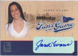 FANS OF THE GAME AUTOGRAPH AUTO CARD: JANET EVANS  