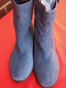   Blue Suede Cowboy Boots (Ankle Boots) Mossimo Size 7 Low Heel  