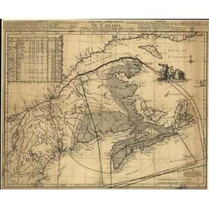  1755 map of Canada