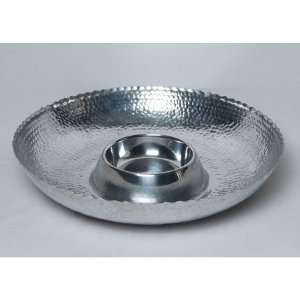  Hammered Chip & Dip Tray   15.5