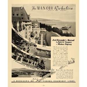  1935 Ad The Manoir Richelieu Canada Steamship Lines 