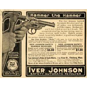  1907 Ad Fitchburg Iver Johnsons Arms & Cycle Works Revolver 