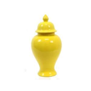 New   Ceramic Jar with Lid Yellow by WMU